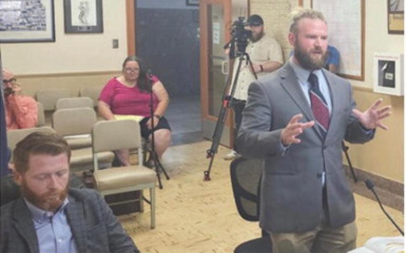 Wichita State University’s Center for Economic Development and Business Research investigator Craig Compton delivered an economic impact analysis of the proposed Rainbow Springs Solar Project to the County Commissioners.