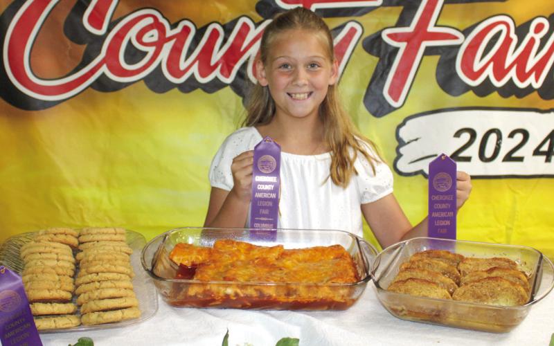 Ribbons awarded to entrants at annual pre-fair foods show