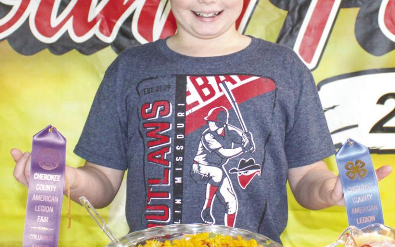 Ribbons awarded to entrants at annual pre-fair foods show