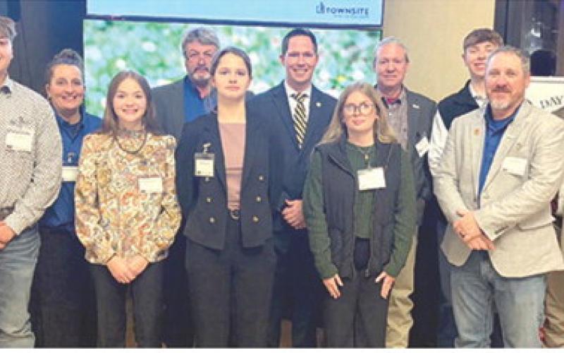 Local FFA members recently visited the state Capital. Those attending included (not in order) Alex Welch, Jennifer Eshelman, Grace Eshelman, Kyle Rennie, Senator Chase Blasi, Dr. Kurtis Gregory, Lauren French, Kaylee Nowlin, Kurtis Gregory, Noah Mowdy, Greg Mowdy and Kansas Farm Bureau President Joe Newland