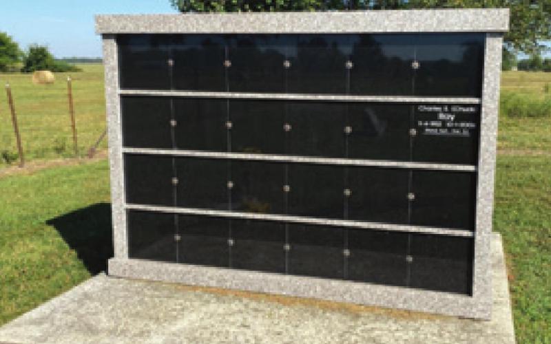 One of the possible designs of the columbarium being discussed to be built in the Columbus Cemetery. The plan will be discussed at the Columbus City Council meeting tonight, Monday.