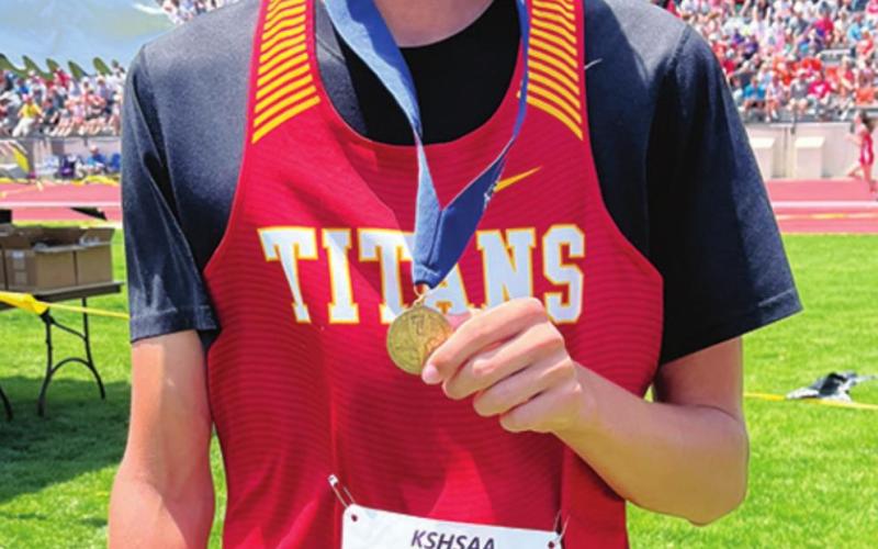 Kolt Ungeheuer, Titan Junior, won the Kansas Class 3A State High Jump Championship with a leap of 6’8” in Wichita, Saturday. Kolt and the Titan Baseball Team took second in the Class 3A Tournament, Friday in Manhattan where he hit a home run in the championship game.
