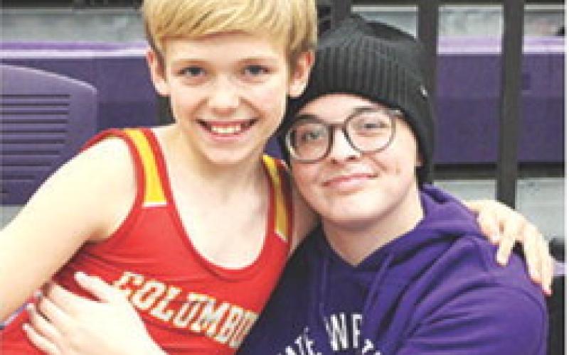 Columbus Titan Wrestler, Lucas Natalini, wrestled his way to the 10 and Under, 79-85-pound championship title at the Her Fight is Our Fight Tournament, December 28 hosted by the Pittsburg High School Wrestling Team and volunteers from across Southeast Kansas as a fundraiser to benefit PHS Lady Purple Dragon Wrestler, Alyssa Heydenrych who is fighting a rare from of brain cancer. Courtesy photo.