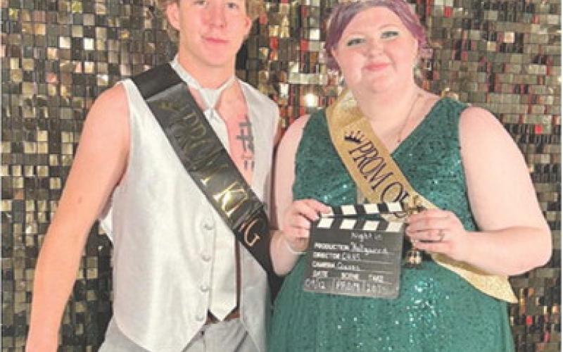Kyler Rahmeier and Ashlyn Ash were crowned King and Queen at the Columbus High School “A Night in Hollywood” prom Saturday, April 12. Courtesy photo.