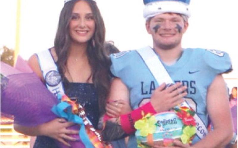 Senior Braelyn Sutton and Senior Cayne Windsor were chosen as the Fall Homecoming Queen and King for Southeast High School, following a week of spirit activities. Coronation took place October 3. Courtesy photo.