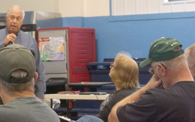 Southeast Superintendent Dr. Brad Miner talked about the dire conditions of the school buildings. He told those gathered at the Weir Elementary School on Saturday afternoon that the board would be making decisions before the end of the month.