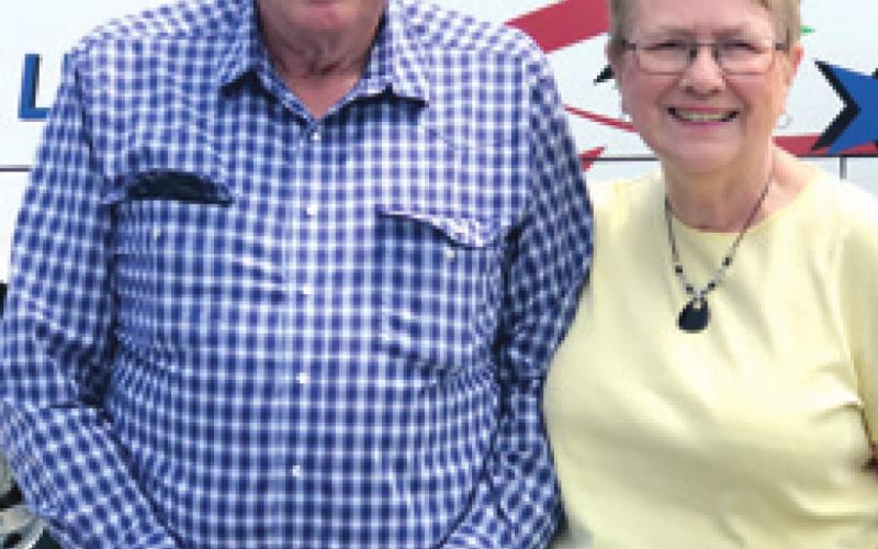 Dan and Lorna Stover celebrated their sixtieth wedding anniversary July 8. The couple married in 1961 at the First Methodist Church in Columbus. Courtesy photo.