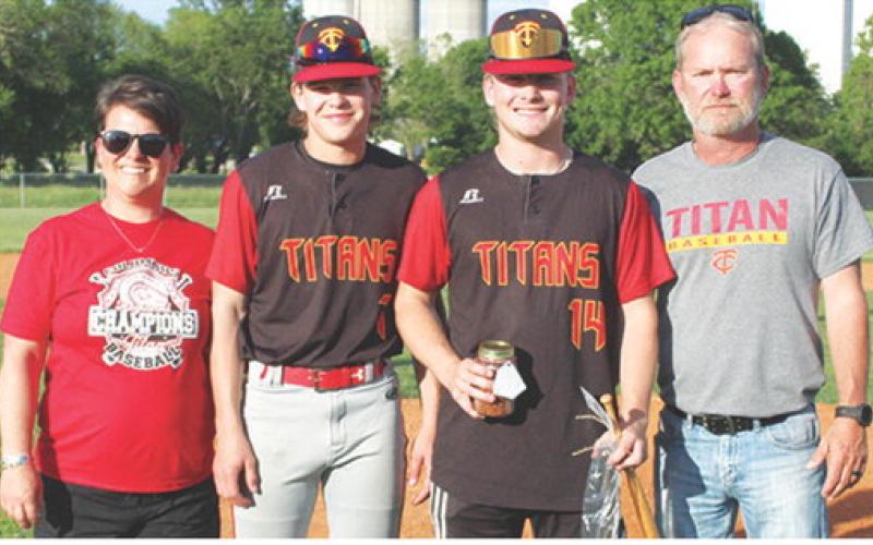 Titan Senior, Syler Schuberger, was recognized during Senior Night Ceremonies at Bomber Field in May. Syler is a four-year member of the Titan Baseball Team. He was escorted by his parents, Heather and Shane Schuberger and brother, Shade Schuberger.