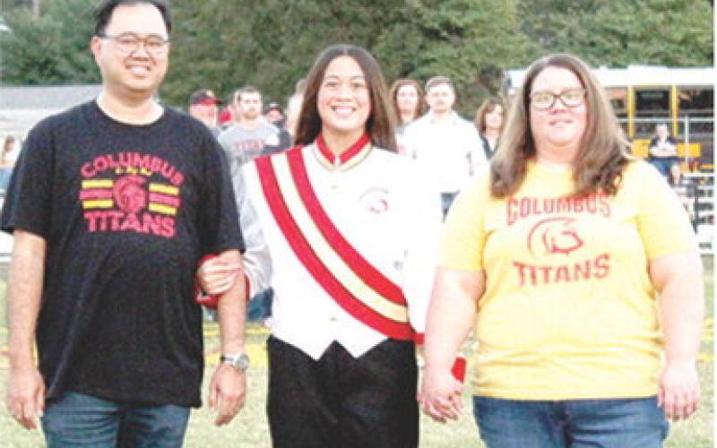 Senior, Trinity Adoremos, was recognized during Senior Night Ceremonies at Titan Stadium, October 17. Trinity is a four-year member of the Titan Band and the Lady Titan Volleyball Team. She was escorted by her parents Raymund and Kortney Adoremos.