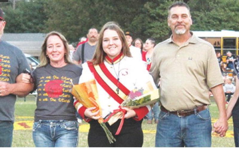Senior, Natalie Edmondson, was recognized during Senior Night Ceremonies at Titan Stadium, October 17. Natalie is a four-year member of the Titan Band. She was escorted by her parents Raymon and Stacy Delmont and Derek and Sandra Edmondson.