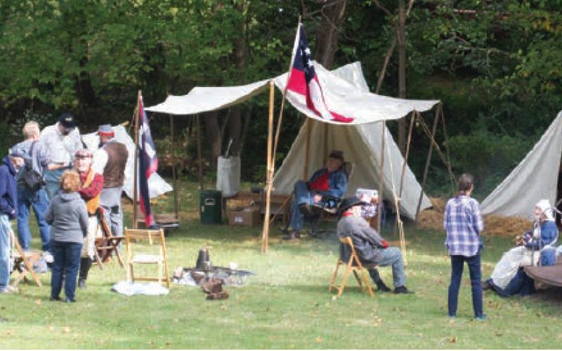 Visitors to the Baxter Springs encampment Saturday were treated to a slice of Civil War history Saturday when both the Union and Confederate re-enactors took up residence on the Museum grounds. Despite the COVID-19 pandemic the crowds spent time letting their minds travel back to another time.