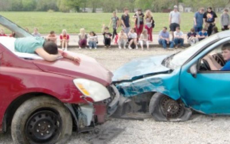 Mock car crash leaves chilling story