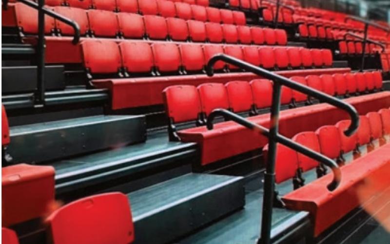 USD 493 purchases new gym bleachers