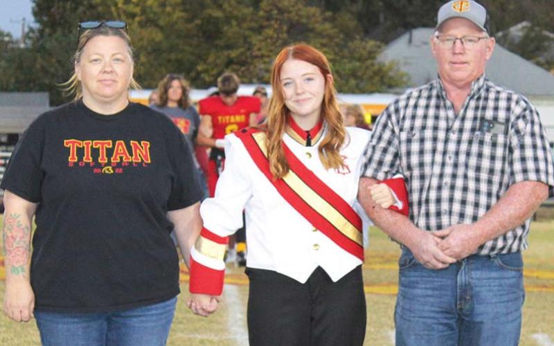 Lady Titan Senior, Hannah Johnson, was recognized on Senior Night, October 25, at Titan Stadium. Hannah is a four-year member of the Titan Band and a four-year member of the Titan Soccer Team. She was escorted by her parents Suzette Hunt and Pete Johnson.