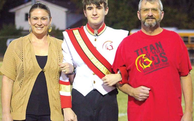 Titan Senior, Lydon Lovesee, was recognized on Senior Night, October 25, at Titan Stadium. Lydon is a four-year member of the Titan Band. He was escorted by his parents, Bambi and Dan Lovesee.