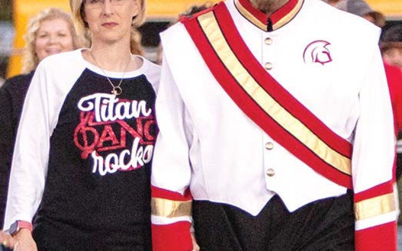 Titan Senior, Christian Doherty was recognized on Senior Night, October 25, at Titan Stadium. Christian is a four-year member of the Titan Band. He was escorted by his mother, Deedra Doherty
