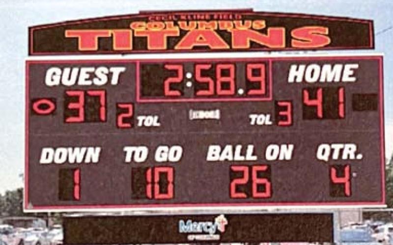 New football scoreboard for Titans