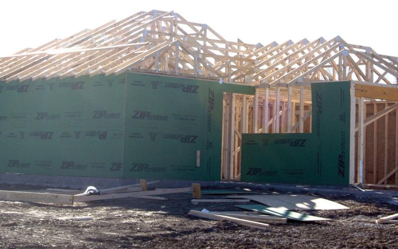 The growth of Columbus continues to be evident with the first of 10 homes near Southwest 20th Street. Crossland Construction has the walls of the first house up.