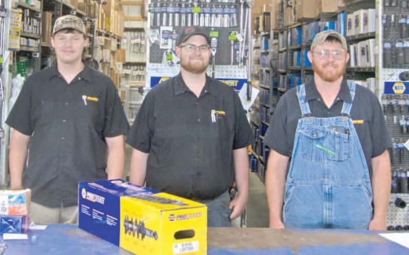 NAPA employees remain ready to serve the customers along with new owner. The NAPA crew includes Luke Breeden, Zach Davis, owner Walter York and Jeff Mcormick. Former owner Brian Natalini will be around regularly to discuss hunting and fishing.
