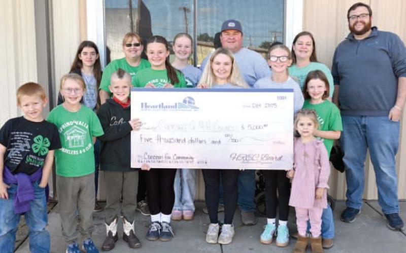 A $5,000 grant was recently received by the Cherokee County 4-H Council from Heartland Rural Electric Cooperative to improve the 4-H Building in Columbus. Courtesy photo.