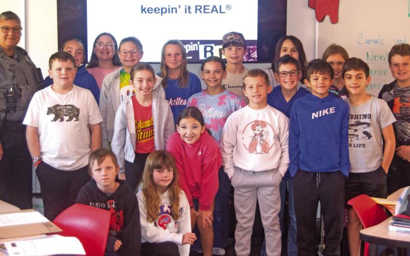 The D.A.R.E program met in Michele White’s fifth Grade class November 7. The program is about bringing drug awareness to young minds and teaching them to make responsible decisions and good, healthy, choices as they grow. Photo by Shawn Churchill.