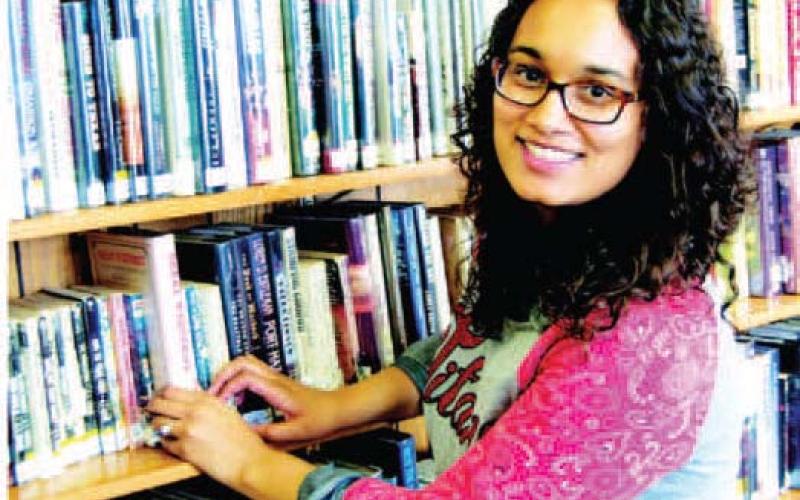 Current Columbus Librarian Lauren Dainty has changed the library into more than a place to get a book. She has developed programs for youngsters on a regular basis. The above photo was taken during her first year.