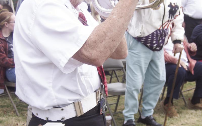 “Taps” was performed by the bugler Tom Eldridge during the Veteran’s Program in Baxter Springs.