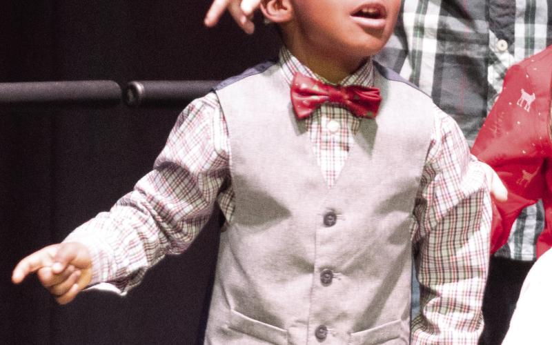 Miles Reeves was one of the Park Elementary students performing at the annual Christmas program.