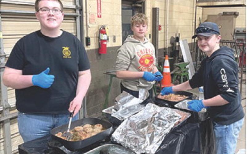 At the FFA Breakfast Isaac Johnson, Keegan Blackledge and Jax Hale
