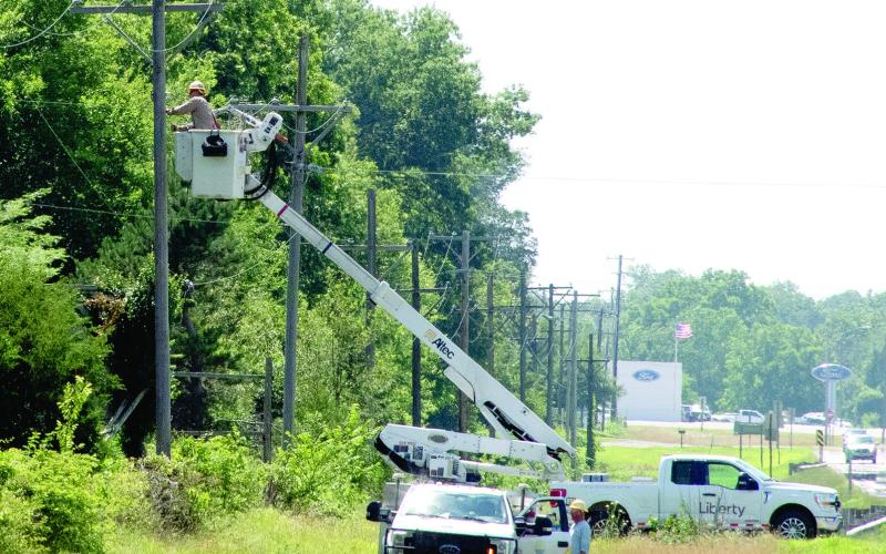 High winds caused a damaged