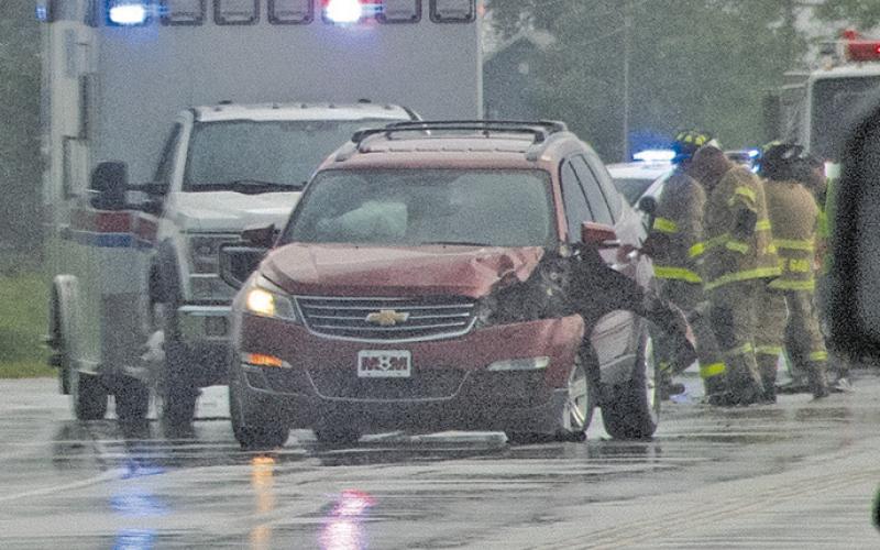 A two-vehicle injury accident occurred June 26 at approximately 6:21 p.m. at the intersection of Highway K7 and Highway 103 near Weir.