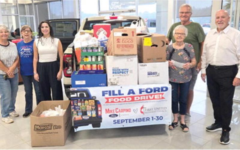 donations collected at Mike Carpino Ford