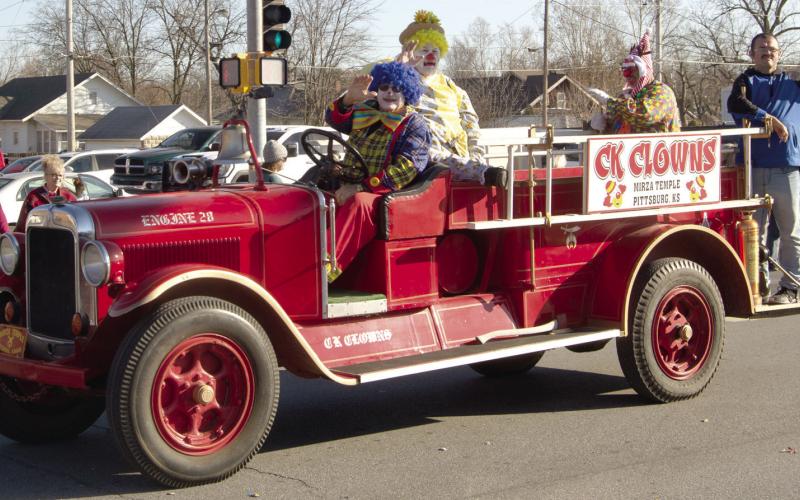 During the Baxter Springs Christmas Parade Saturday