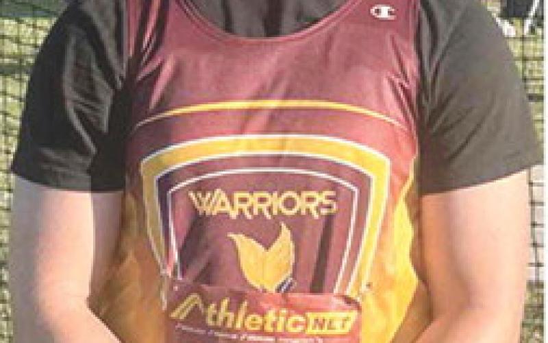 Jace Gaither took third in two events to qualify for the AAU Junior Olympic Track and Field Meet in the 15-16 year-old, Shot Put and Discus events at the Region 16 AAU Meet, June 26-29 in Springfield, Mo. Courtesy photo.