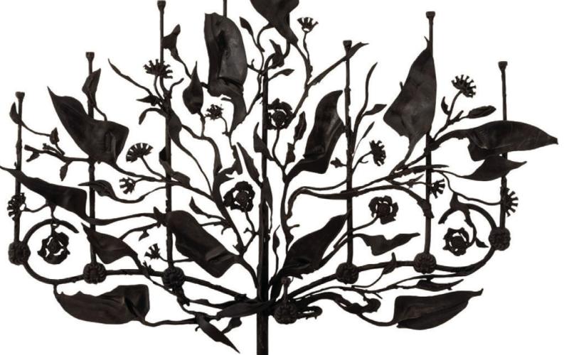Happy Hanukkah. Many modern artists have designed beautiful, unique menorahs, like this wrought-iron masterpiece by sculptor Judith Brown. Photo Credit: Auctions at Showplace, NYC (c) 2025 by Cowles Syndicate Inc.