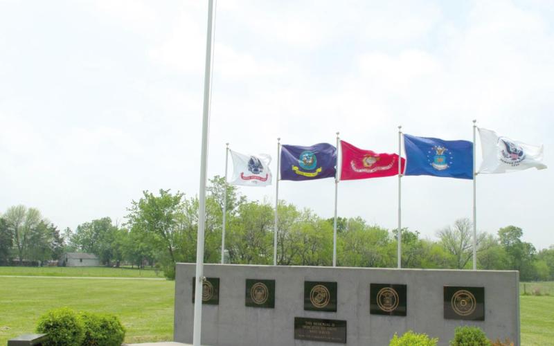 The McCune Veterans Memorial built ten years ago will again host the Memorial Day service at 11 a.m. following the dedication of the GAR Memorial renovation.