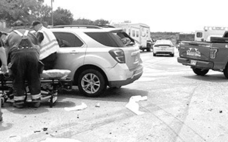 Just after 2 p.m. Tuesday, May 28, emergency personnel were dispatched to the area of 5 Mile Avenue and Highway 166, east of Baxter Springs. The preliminary investigation indicates a 2016 Chevy Equinox driven by Shirley Eiland pulled out in front of a 2016 Ford F-150 driven by Bradley Harris, when the two vehicles collided. Both Eiland and Harris were transported by Cherokee County Emergency Medical Services to Joplin Hospitals for non-life threatening injuries. Courtesy photo.