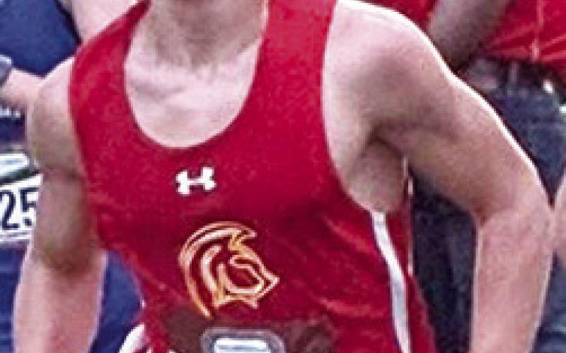 Eli Engelman, Titan Eighth Grader, took seventh place two-mile boys race at the CJHS first meet of the season for the with a time of 13:26.32 minutes. Courtesy photo.