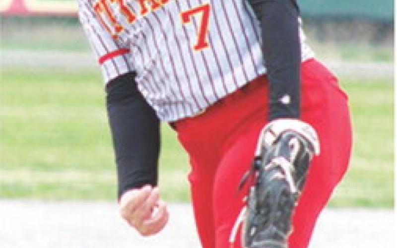 Lady Titan Junior, Morgan Richards, allowed five hits in the 15-0 shut out win for Columbus over the Southeast Lady Lancers, Tuesday, at Rockett Field.