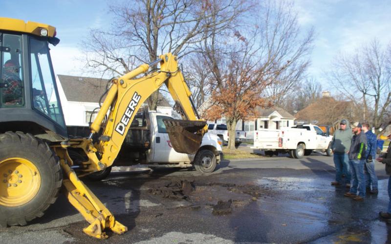 Water leak quickly repaired by city