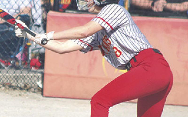 Freshman, Kensley Blackledge, helped the Lady Titan offense in a double header sweep of Cherryvale, Thursday, at Rockett Field. She had five RBIs on five hits, one double, and two runs scored.