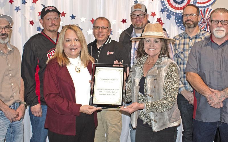 The Community Impact Award was presented to Coffeyville Community College, Columbus Campus at the annual Chamber of Commerce Dinner Wednesday.