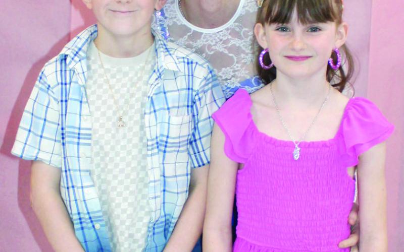 Katelyn Nicolls and her children Braxden and Payten Hays attended the recent elementary sweetheart dance held in the Central School Gym. Proceeds from the event will be used for Columbus High School After Prom.