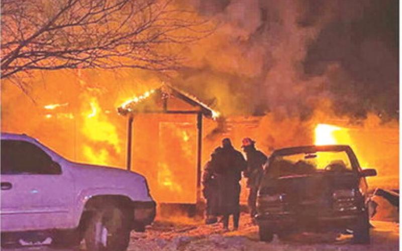 Columbus Firefighters responded to assist with two structure fires late Tuesday night into Wednesday morning. Despite efforts by crews on scene, both structures were a total loss. Photo courtesy of Columbus Fire Department.