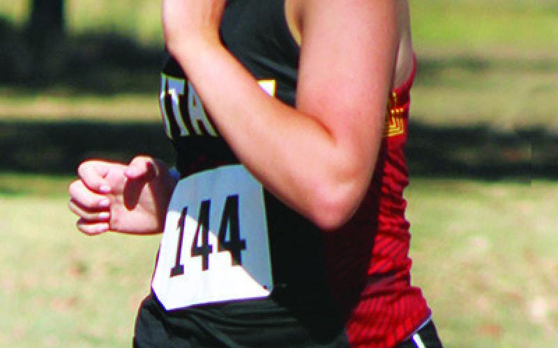 Lady Titan Sophomores, Darcy Garett and Kenadie Carter, competed in the Columbus Invitational Cross Country Junior Varsity Meet, Tuesday, at Brush Creek Golf Course. Darcy placed 18th with a time of 17:26.3 minutes and Kenadie placed 21st with a time of 17:54.3 minutes.