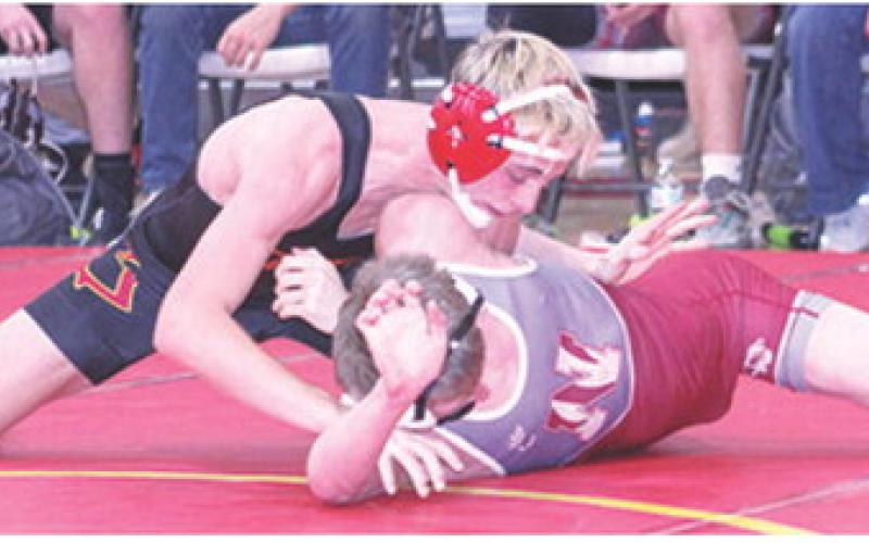 Titan Senior, Korbyn Newberry, won four matches on the mat and received one forfeit in the Columbus Duals Tournament, Saturday, at the CUHS Gymnasium. Korbyn had two wins by pin, a technical fall, 20-3, and a major decision, 9-1, in the ten-team, round-robin formatted tournament.