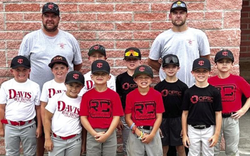 The Columbus Cal Ripken 8 and Under/Coach Pitch All-Stars are hosting the Kansas Cal Ripken State Rookie Tournament, Saturday and Sunday at the Community Field Ball Park. Members of the team are front row: Bear Bowin, Kreed Roberts, Summit Betts, and Beau Crain. Back row: Trapper Clark, Casey Rowe, Cole Watkins, Colt Crain, Kayson Kessinger, and Jaxsyn Robinson. Phoenix Rider is not pictured. The team is coached by Zack Robinson and Kyle Clark. Courtesy photo.