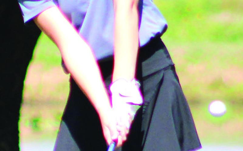 Lady Titan Senior, Mallory Thompson, placed second at the Girard Varsity Golf Tournament, Thursday. The Lady Titan team also finished second.