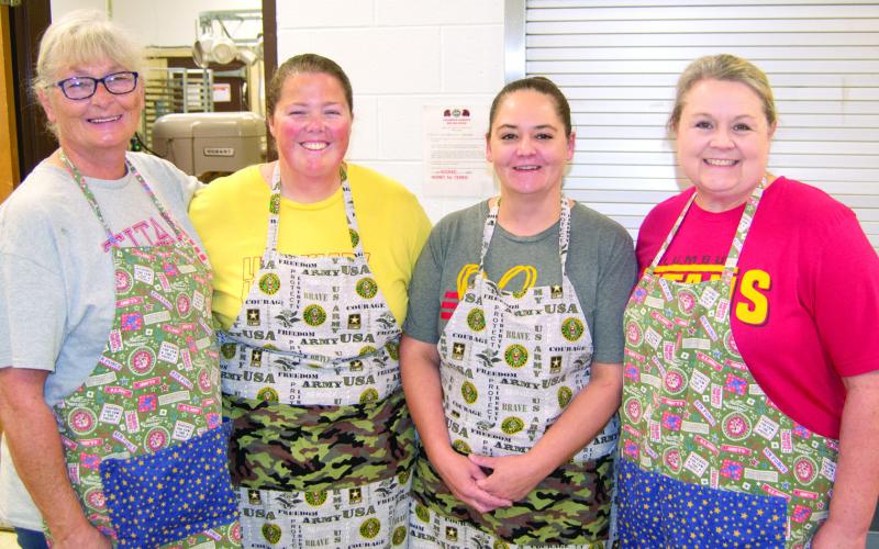 The High School Cafeteria staff prepared the Veteran’s breakfast. They included Kim Henson, Bailey Schultz, Randi Penniger and Trish Cox.