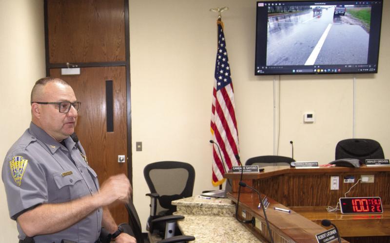 Sheriff Brian Henderson talked briefly about the cause of the accidents at the US 400 and US 26 new highways. He said that a concentrated effort of enforcement has prevented accidents.
